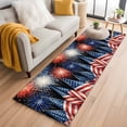 thumbnail image 1 of Independence Day Washable Area Rug 2 x 6 ft American Flag Fireworks Starry Sky Abstract Watercolor, Soft Non Slip Rugs Stain Repellent Indoor Felt Carpet for Living Dining Room Bedroom Home Office, 1 of 9