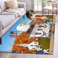 thumbnail image 1 of Independence Day Washable Area Rugs 2.7'x5', Eagle American Flag Carriage Church Abstract Low Pile Throw Living Room Rug Non-Slip Sturdy Edge Binding Carpet for Indoor Entryway Bedside Kitchen, 1 of 9