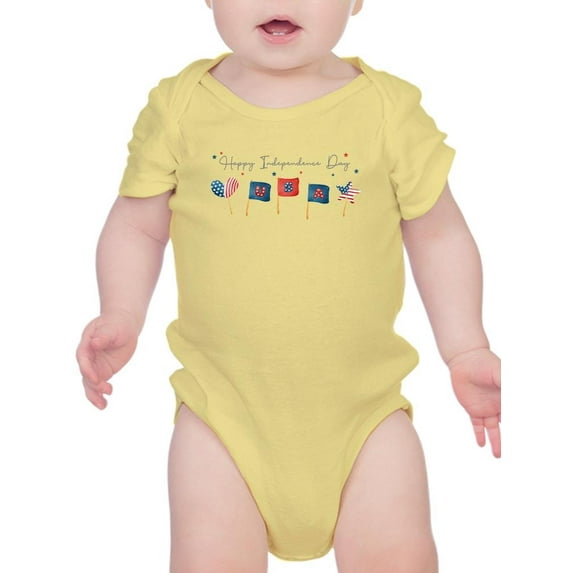 Independence Day Watercolor Flag Bodysuit Infant -Image by Shutterstock, Newborn