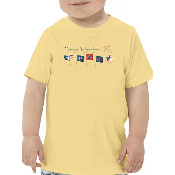 Independence Day Watercolor Flag T-Shirt Toddler -Image by Shutterstock,  4 Toddler