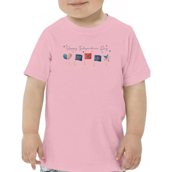 Independence Day Watercolor Flag T-Shirt Toddler -Image by Shutterstock, 4 Toddler