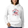 thumbnail image 1 of Independence Day Waving Flag Hoodie Women -Image by Shutterstock, Female 4X-Large, 1 of 4