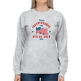 thumbnail image 1 of Independence Day Waving Flag Sweatshirt Women -Image by Shutterstock, Female Small, 1 of 7