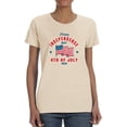 thumbnail image 1 of Independence Day Waving Flag T-Shirt Women -Image by Shutterstock, Female XX-Large, 1 of 4