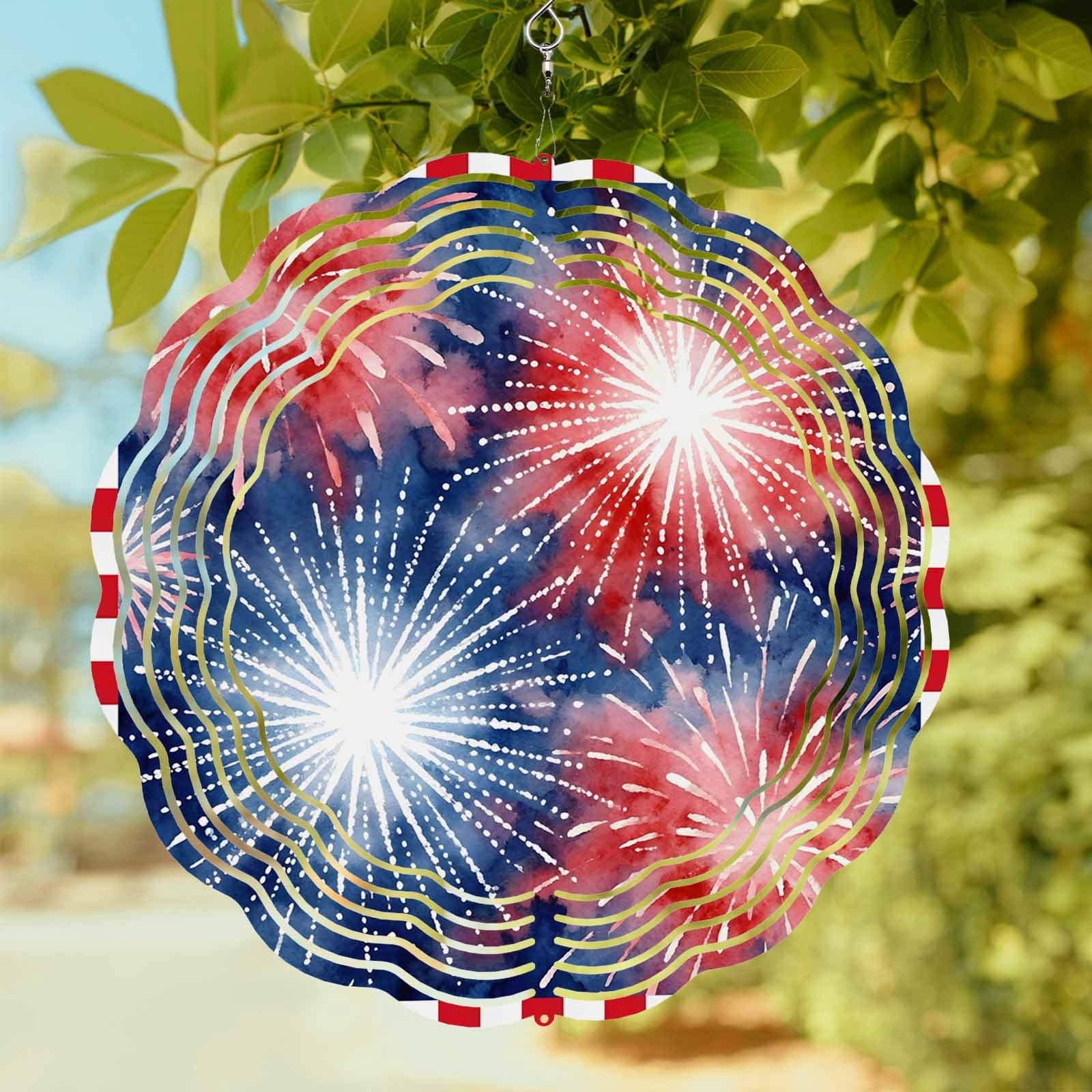Independence Day Wind Spinner for Garden Yard 10In, American Patriotic ...
