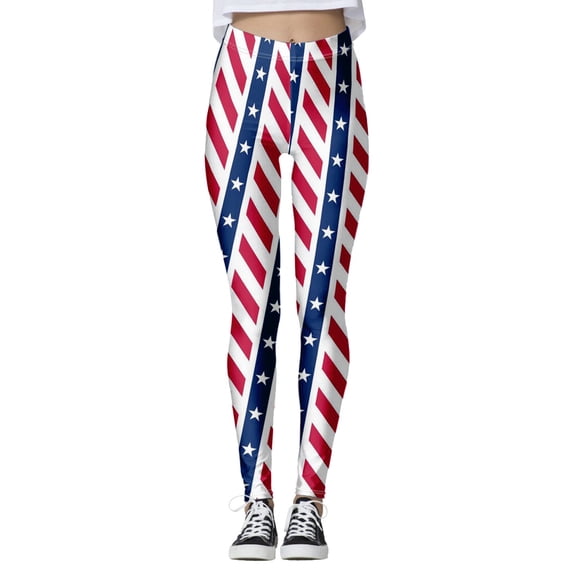 Independence Day Womens Yoga Pants Workout Leggings for Women Capri High Waisted Leggings White XXL