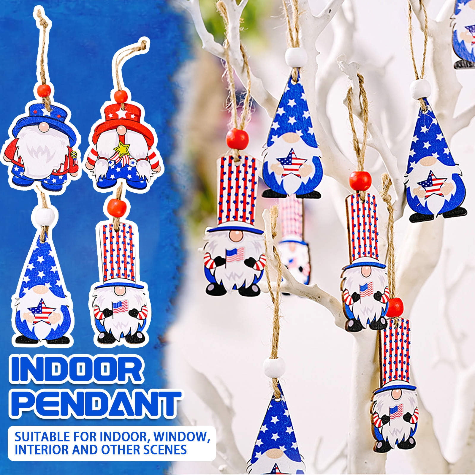 Independence Day Wooden Door Decorations Hanging 2025 Patriotic Door ...