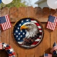 thumbnail image 1 of Independence Day Wooden Sign, Patriotic Star Wall Hanging, USA Flag Round Decor Plaque, Festival Hanging Board for Home, Porch, Door, Yard & 4th of July Celebration, 1 of 6