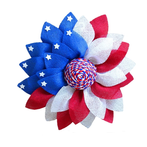 Independence Day Wreath Door Hanging, Patriotic Ornament for Wall Window Fireplace Outdoor Courtyard Festival Party Decoration