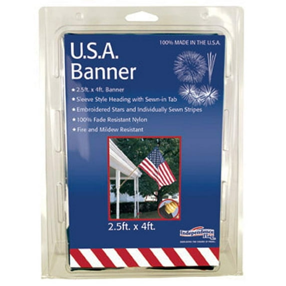 Independence Flag R322 US Banner 2.5 ft. x 4 in.
