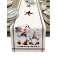 thumbnail image 1 of Independence Gnomes Celebration Table Runner 120 Inches, Fireworks Beige American Flag Bed Runner Dresser Scarves Tabletop for Indoor Outdoor Parties/Ceremony/Banquet, 13"x 120", 1 of 8