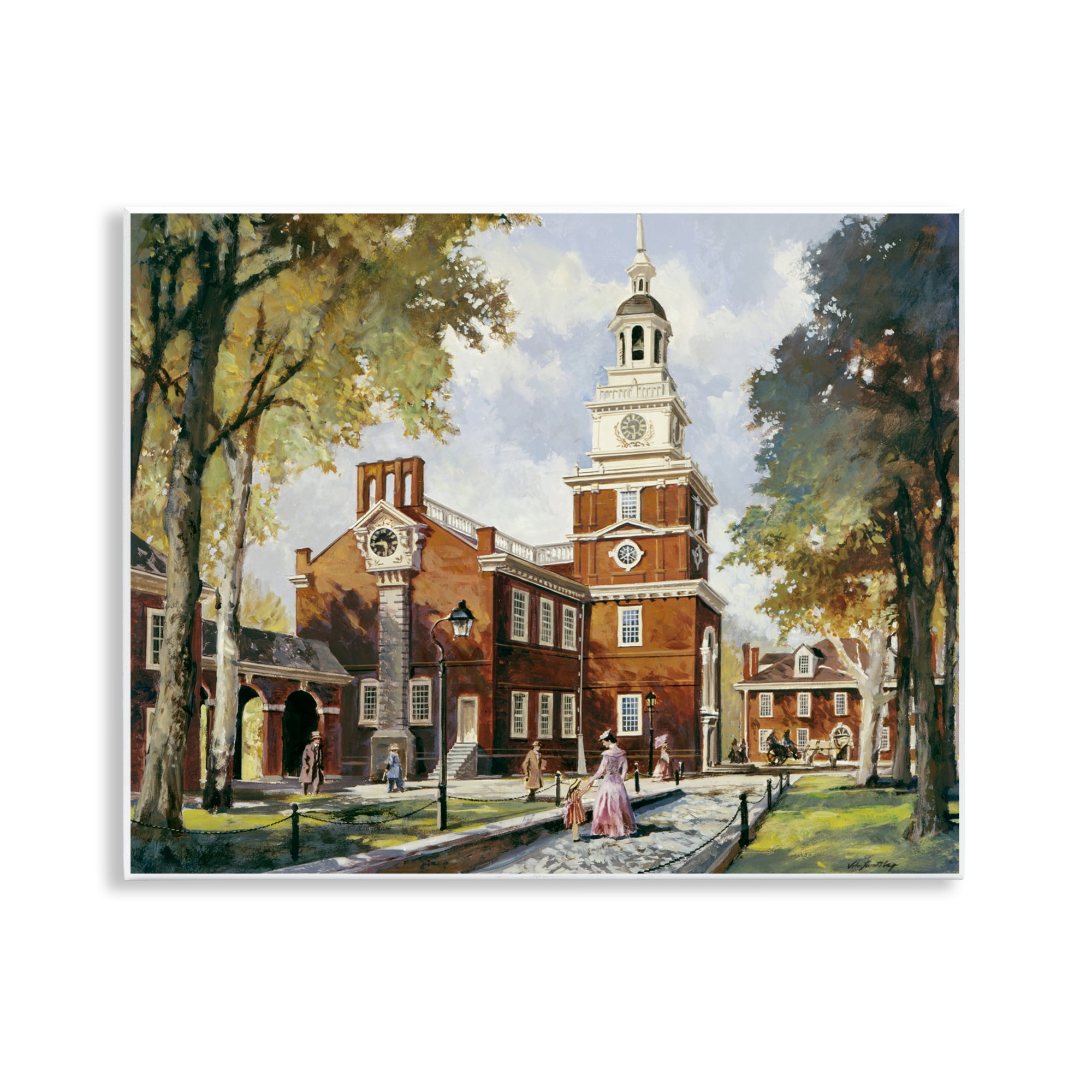 Independence Hall Colonial Times Wall Plaque Art, design by Wind River Studios