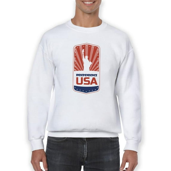Independence Usa Emblem Sweatshirt Men -Image by Shutterstock, Male Large