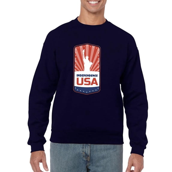 Independence Usa Emblem Sweatshirt Men -Image by Shutterstock, Male x-Large