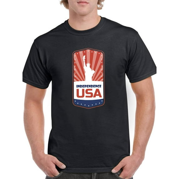 Independence Usa Emblem T-Shirt Men -Image by Shutterstock, Male XX-Large