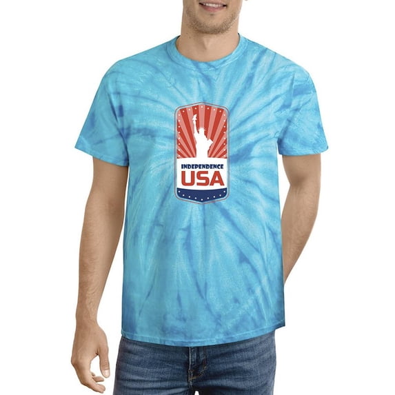 Independence Usa Emblem Tie Dye Cyclone Men -Image by Shutterstock, Male XX-Large