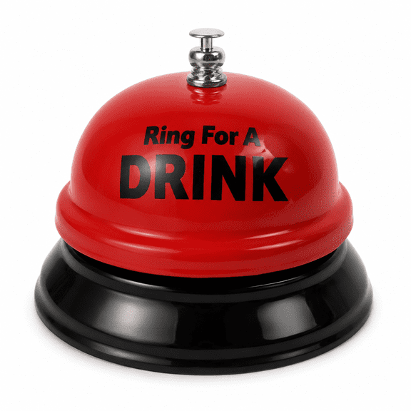 Independent and Innovative Beverage Bell, Fun Beverage Bell for Bars, Pubs or Home Entertainment Centers, Service Call Bell, Red with Black, Exquisite Design, Classic Appearance, Durable