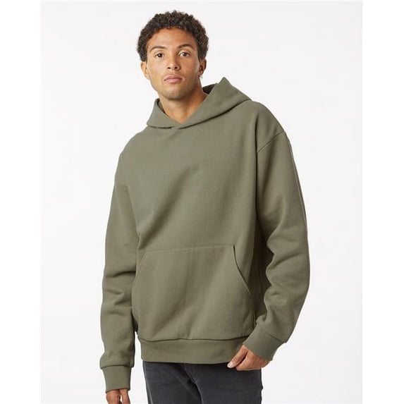 Independent Trading B04176243 Mainstreet Hooded Sweatshirt, Ivory - Small