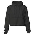 thumbnail image 1 of Independent Trading B11676503 Womens Lightweight Pullover Crop Windbreaker, Black - Small, 1 of 5