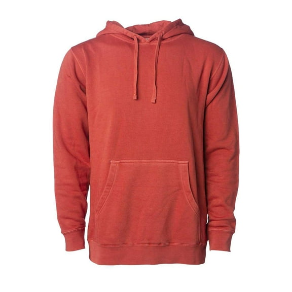 Independent Trading B22176037 Midweight Pigment-Dyed Hooded Sweatshirt, Pigment Amber - 2XL