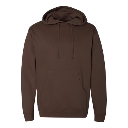 Independent Trading B23676602 Midweight Hooded Sweatshirt, Brown - Extra Small
