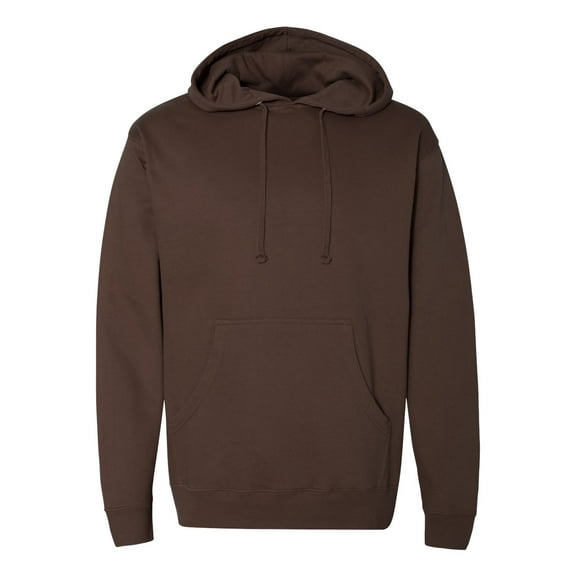Independent Trading B23676602 Midweight Hooded Sweatshirt, Brown - Extra Small
