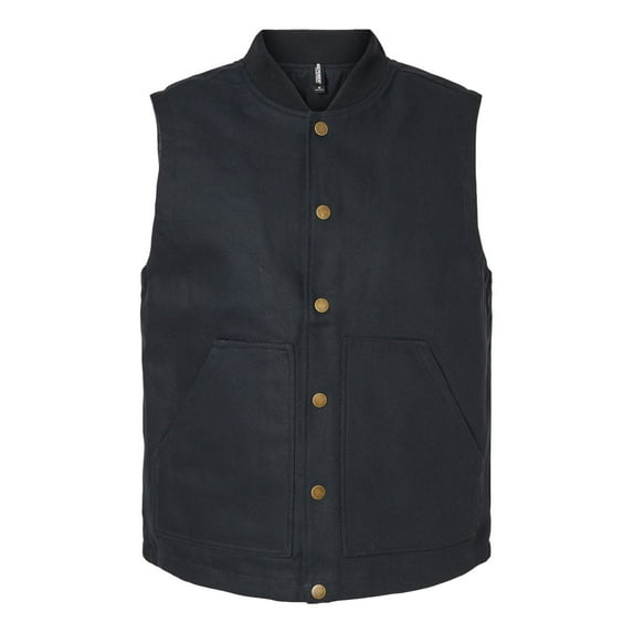 Independent Trading Co. EXP560V Men's Insulated Canvas Workwear Vest-Black-L