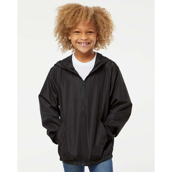 Independent Trading Co. Boy's Light Weight Windbreaker Zip Jacket