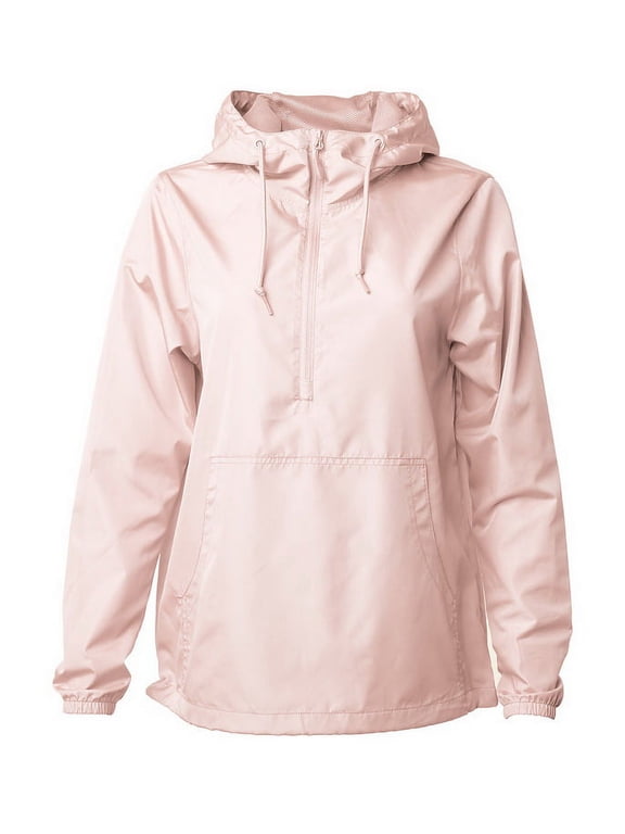 EXP54LWP Lightweight Pullover Windbreaker Anorak Jacket-Blush-XXS