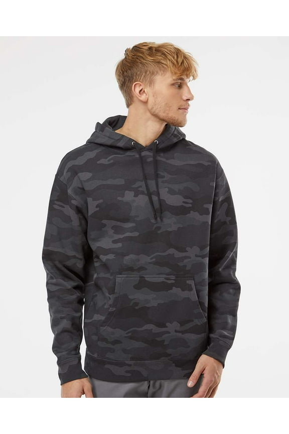 Heavyweight Hooded Sweatshirt IND4000 Black Camo 2XL