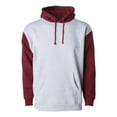 thumbnail image 1 of Independent Trading Co. Heavyweight Hooded Sweatshirt IND4000 Grey Heather/ Currant S, 1 of 5
