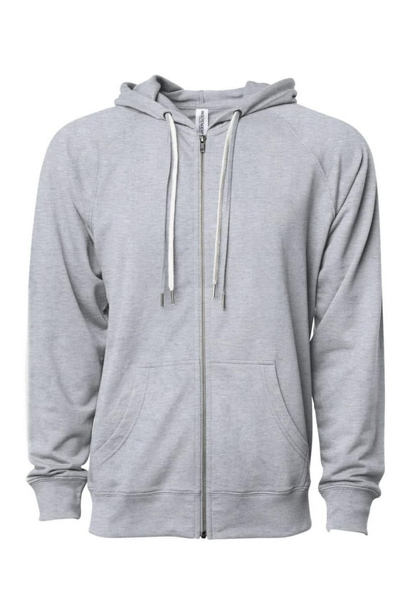 Icon Unisex Lightweight Loopback Terry Full-Zip Hooded Sweatshirt