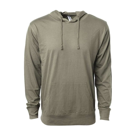 Independent Trading Co. Lightweight Hooded Pullover T-Shirt, Olive - 3XL