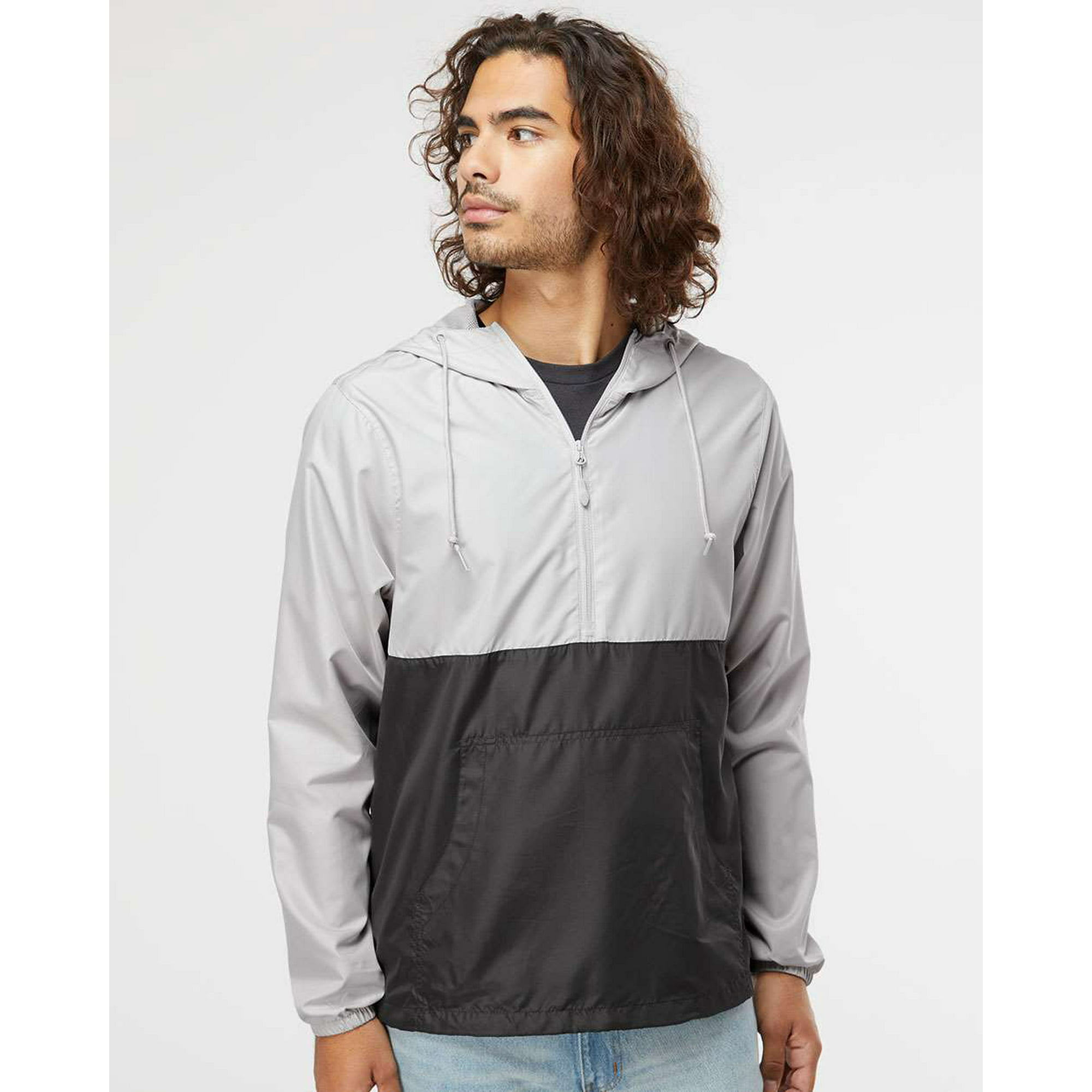 Men's Quarter-Zip Windbreaker Pullover Jacket