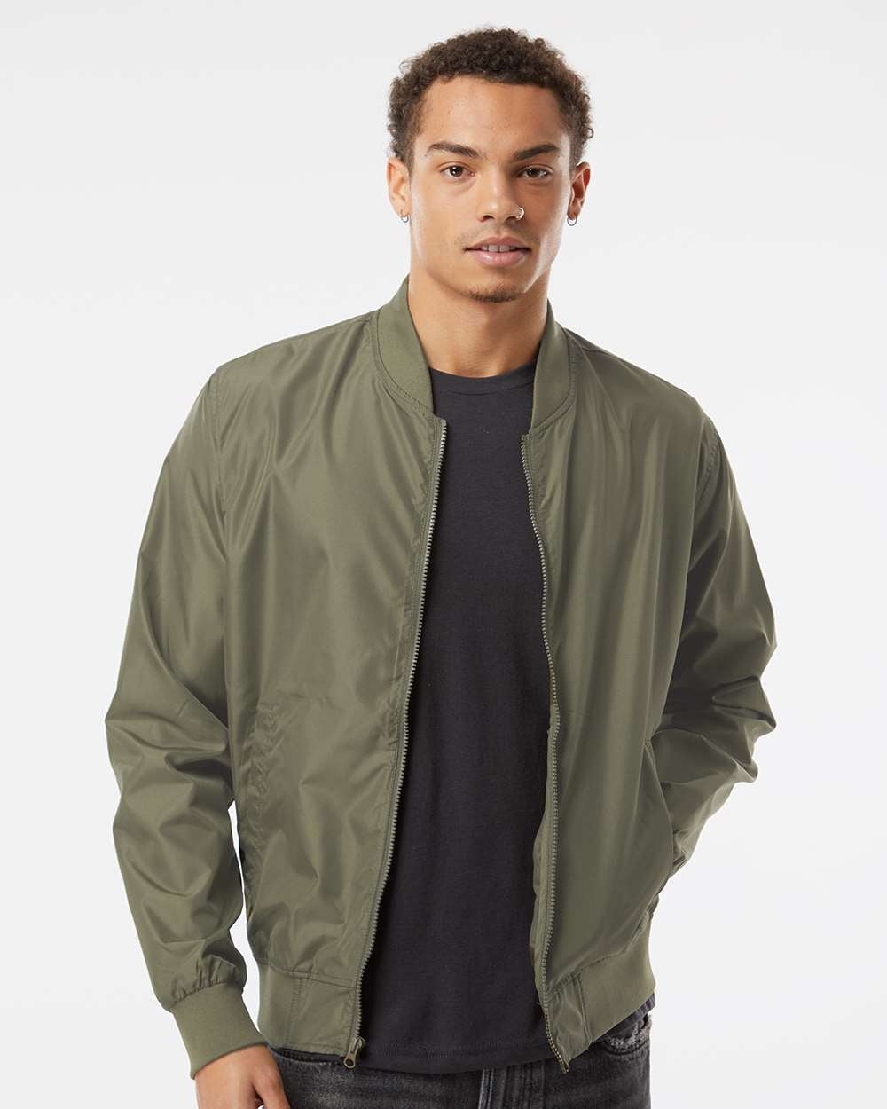 Independent Trading Co. Men's Lightweight Bomber Jacket Independent Trading Co. Men's Lightweight Bomber Jacket