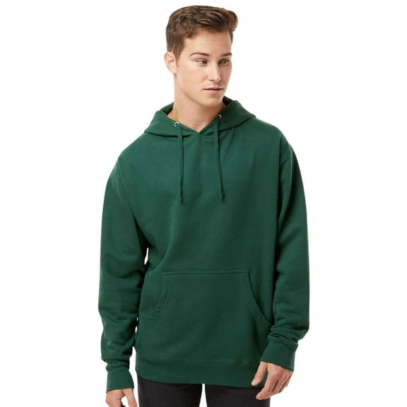 Independent Trading Co Men’s Midweight Hooded Sweatshirt 80/20 Ring-Spun Cotton/Polyester Classic Cozy Hoddie (Forest-Green, S)