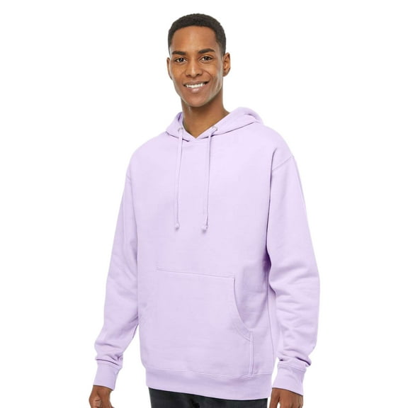 Independent Trading Co Men’s Midweight Hooded Sweatshirt 80/20 Ring-Spun Cotton/Polyester Classic Cozy Hoddie (Lavender, S)