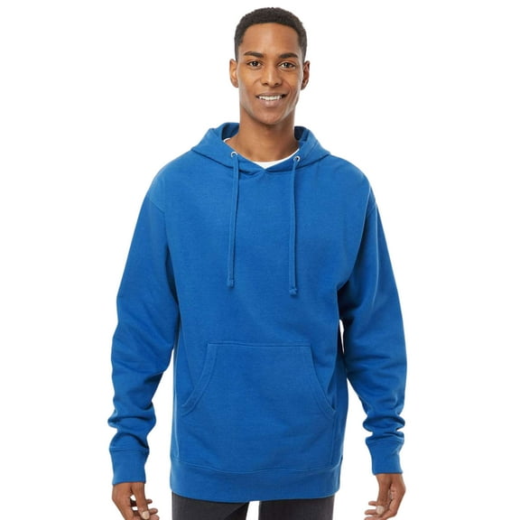 Independent Trading Co Men’s Midweight Hooded Sweatshirt 80/20 Ring-Spun Cotton/Polyester Classic Cozy Hoddie (Royal, S)