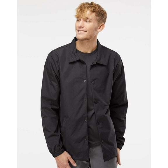 Independent Trading Co. Men's Water Resistant Windbreaker Coaches Jacket