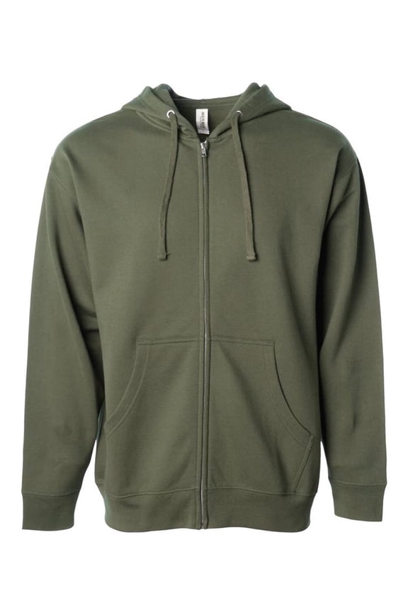 Midweight Full-Zip Hooded Sweatshirt SS4500Z Army L