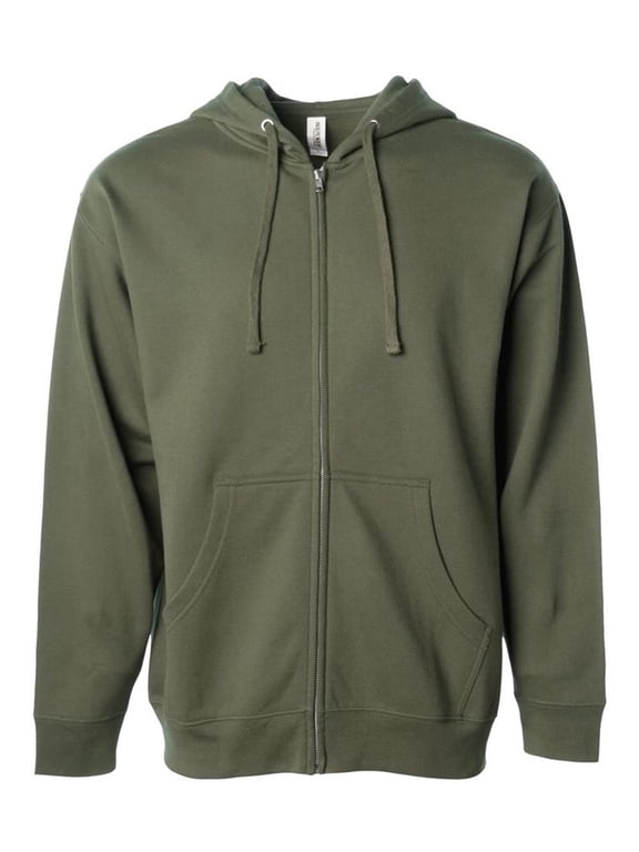 Midweight Full-Zip Hooded Sweatshirt SS4500Z Army L
