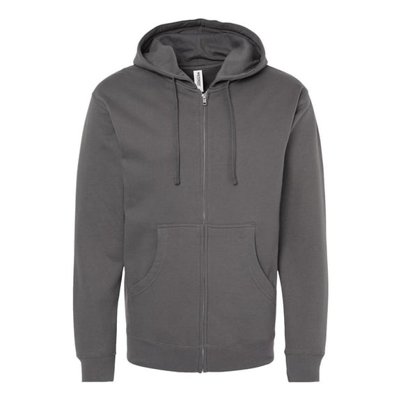 Independent Trading Co. Midweight Full-Zip Hooded Sweatshirt SS4500Z Charcoal L