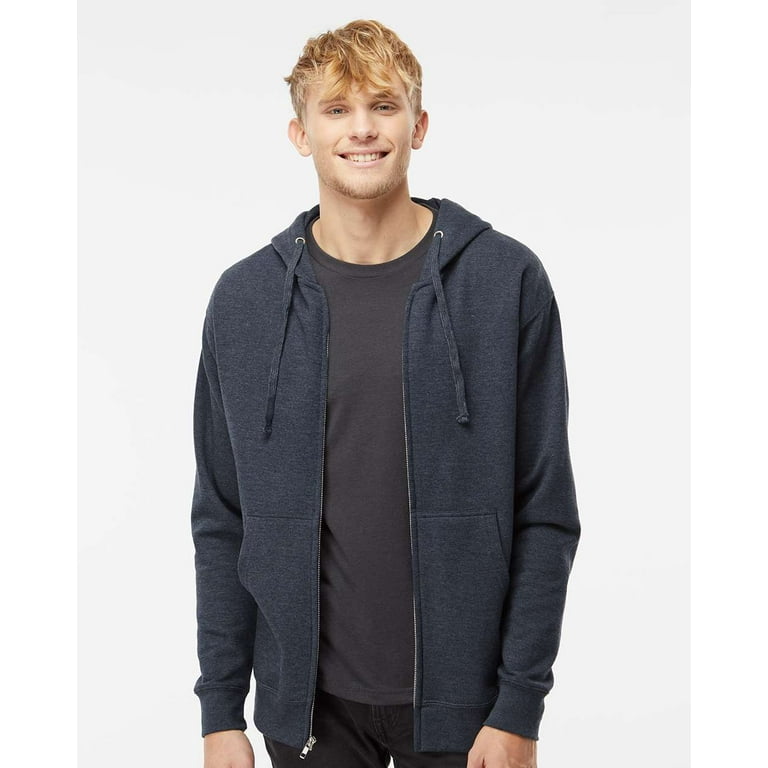 Independent Trading Co. SS4500Z Midweight Full-Zip Hooded Sweatshirt - Charcoal Heather - 2XL