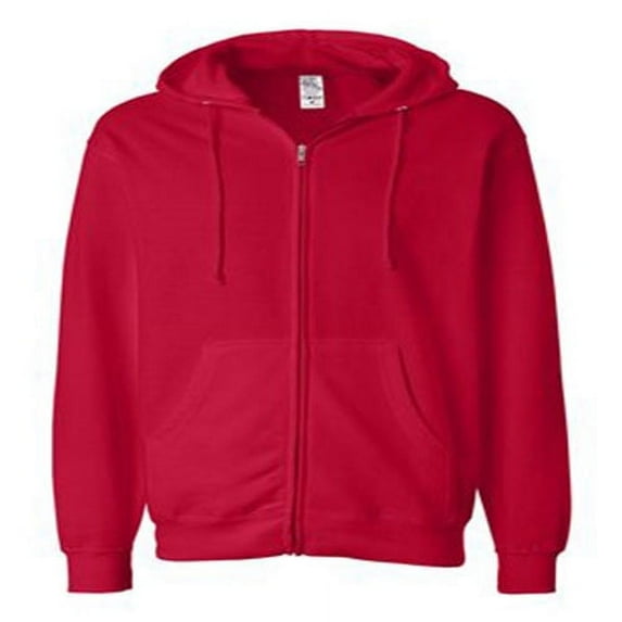Independent Trading Co. Midweight Full-Zip Hooded Sweatshirt SS4500Z Red 2XL
