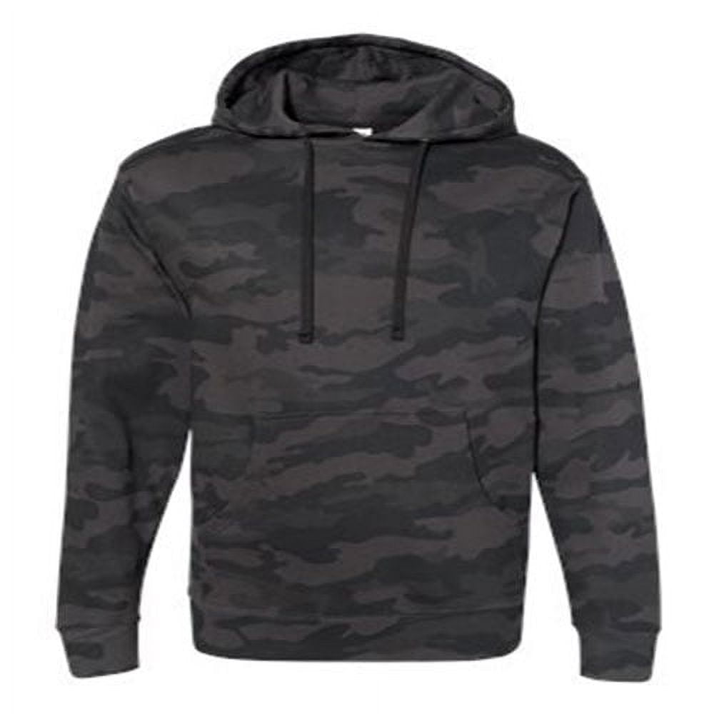 Independent Trading Co. Midweight Hooded Sweatshirt SS4500 Black Camo L