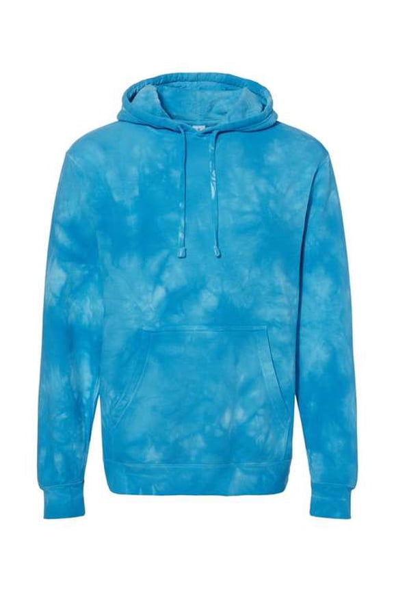 Midweight Tie-Dyed Hooded Sweatshirt PRM4500TD Tie Dye Aqua Blue S