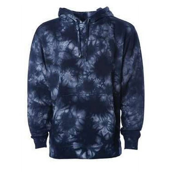 Independent Trading Co. Midweight Tie-Dyed Hooded Sweatshirt PRM4500TD Tie Dye Navy L