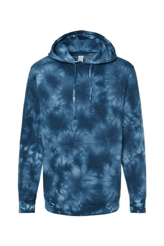 Midweight Tie-Dyed Hooded Sweatshirt PRM4500TD Tie Dye Navy XL