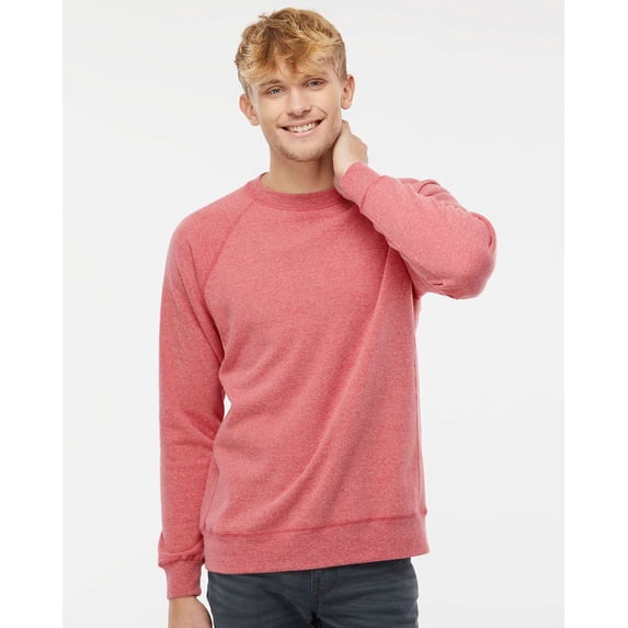 Independent Trading Co. Unisex Special Blend Raglan Sweatshirt PRM30SBC Pomegranate S
