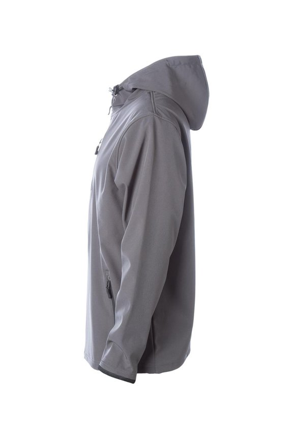 Independent Trading EXP35SSZ Poly-Tech Water Resistant Soft Shell Jacket-Graphite-3X